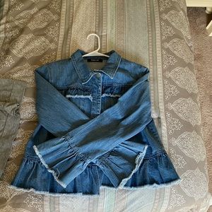 Sugar Lips Ruffled Jean Jacket